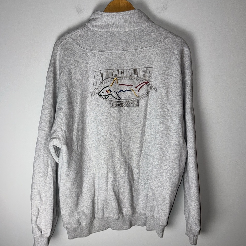 Greg Norman Attack Life Gray Pullover Large Embro… - image 5